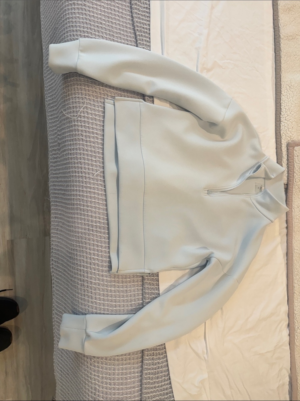CALIA Soft Scuba 1/4 Zip Pullover Light Blue Women’s M